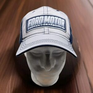 Ford Motor Company Trucker Hat Spellout Mesh Snapback OSFM H3‎ Headwear New